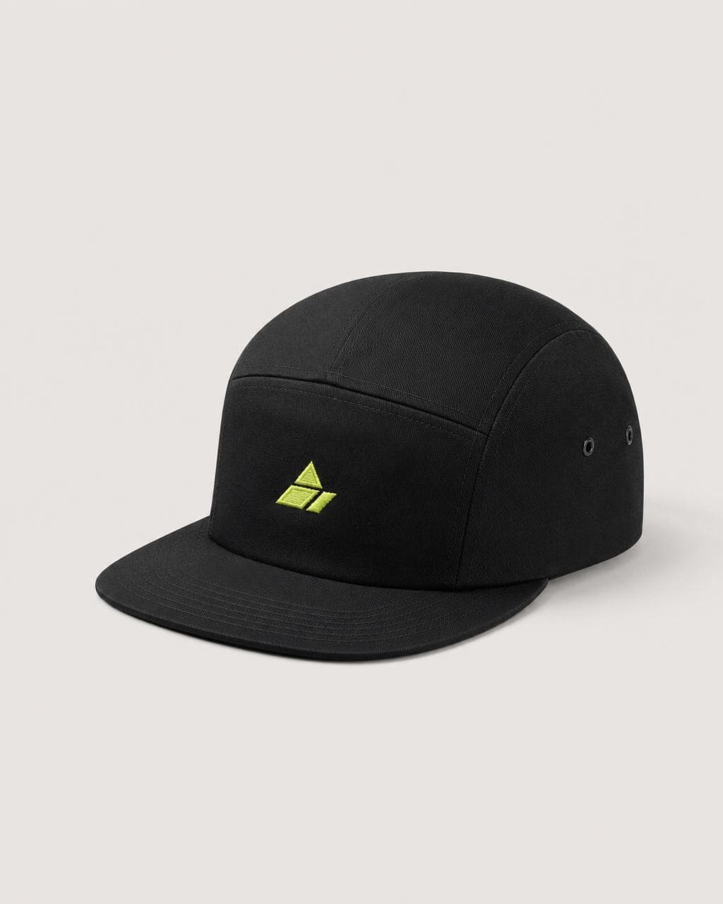 Black Blokhaus five-panel cap, shot on white