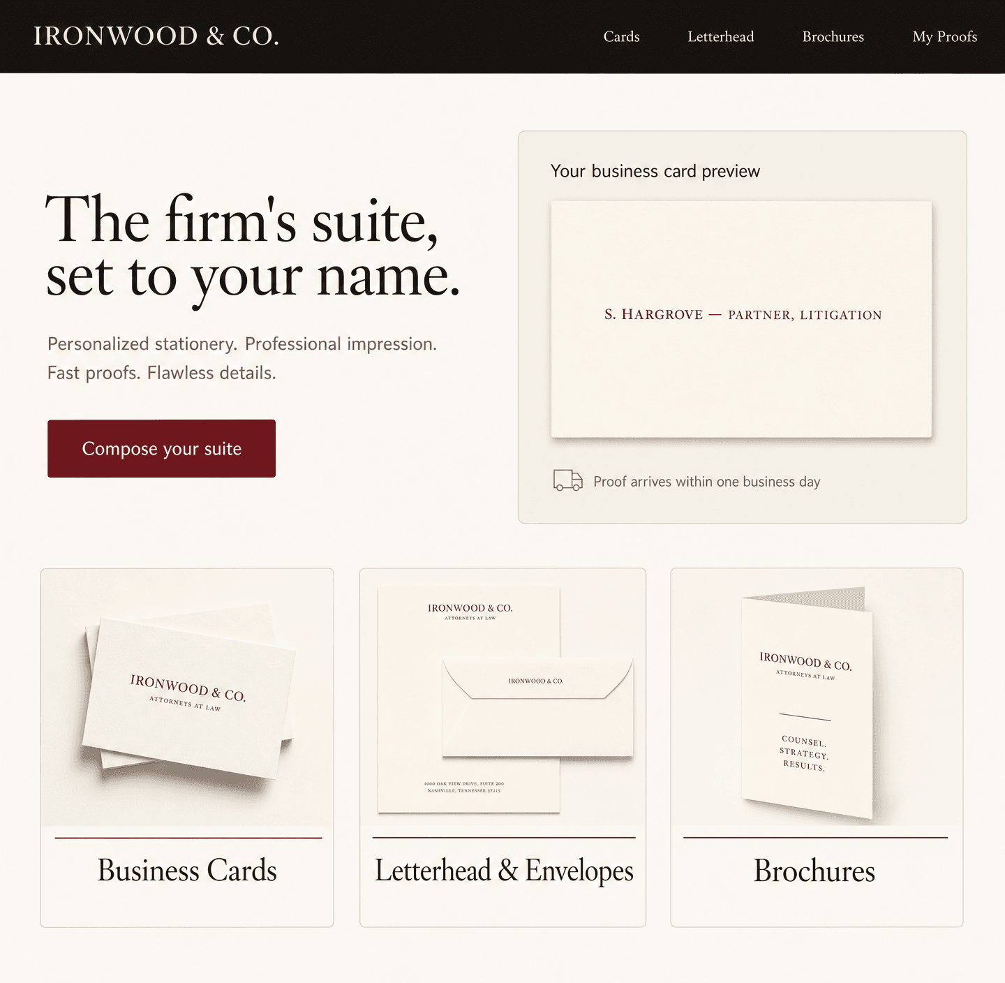 Ironwood & Co. storefront home