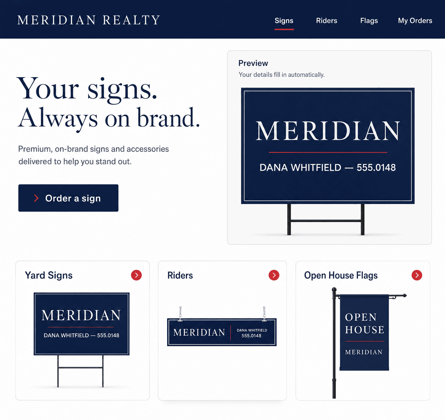 Meridian Realty storefront home