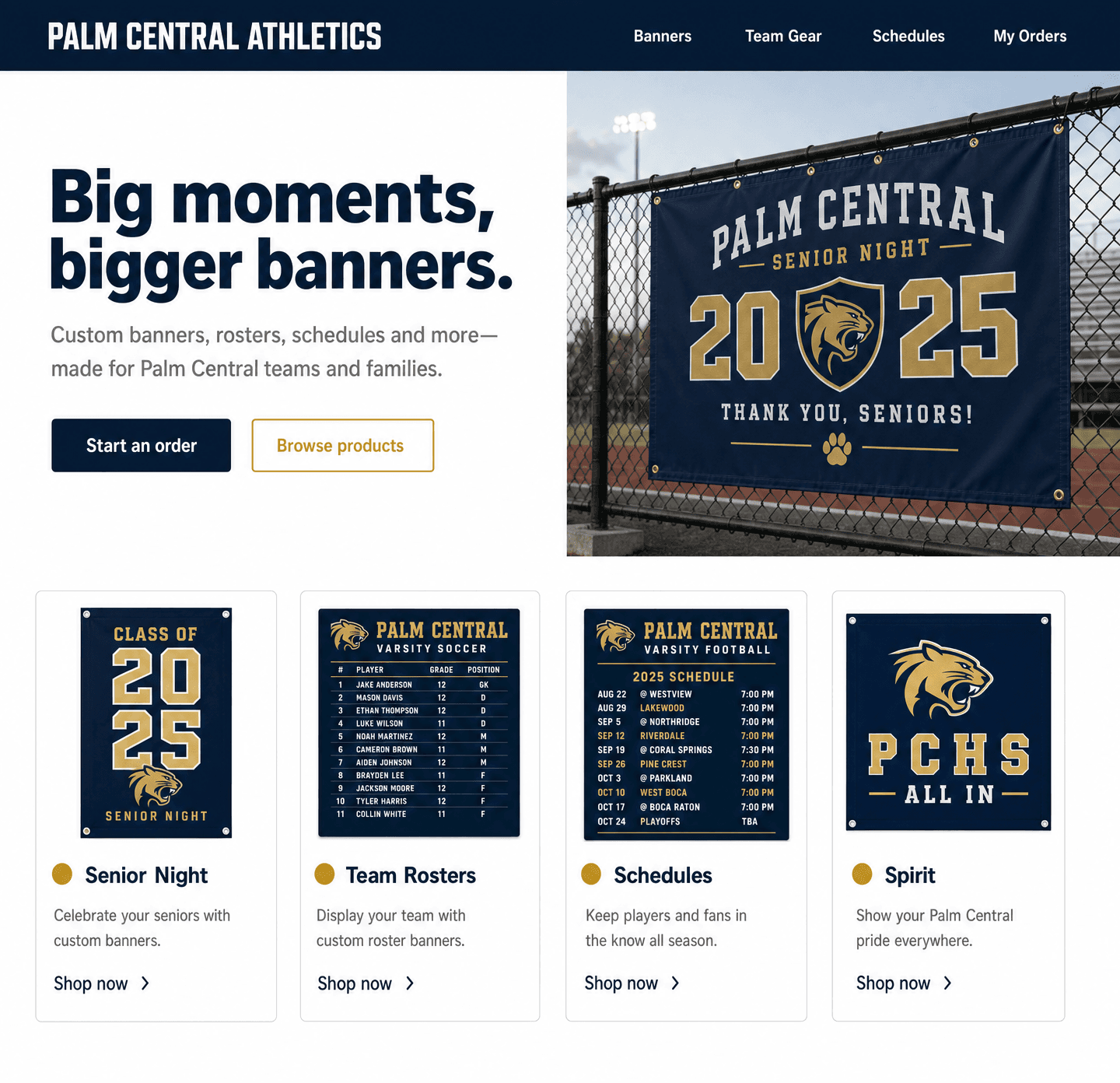 Palm Central Athletics storefront home